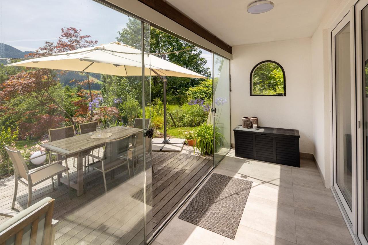 Waldlounge - Gartenwohnung Oberstaufen Exteriör bild