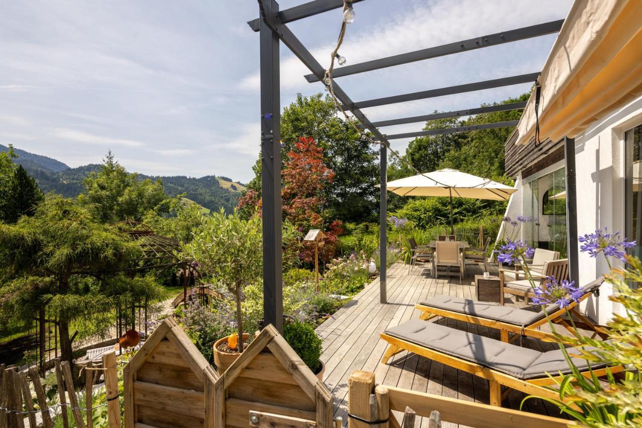 Waldlounge - Gartenwohnung Oberstaufen Exteriör bild